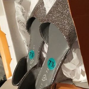 Katy Perry Gunmetal Gray Sparkle Flats